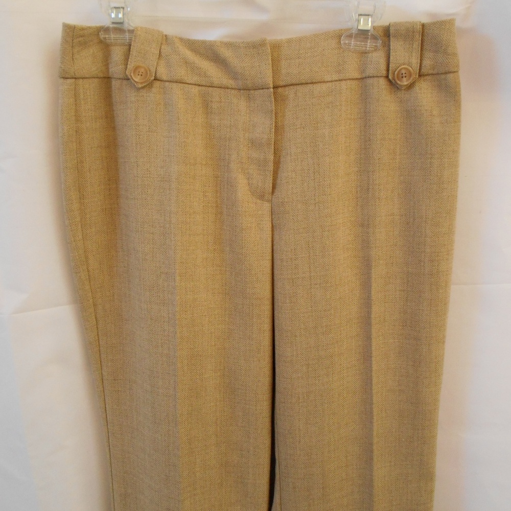 WORTHINGTON PETITE 14 P WHEAT TAN PANTS CUFFED